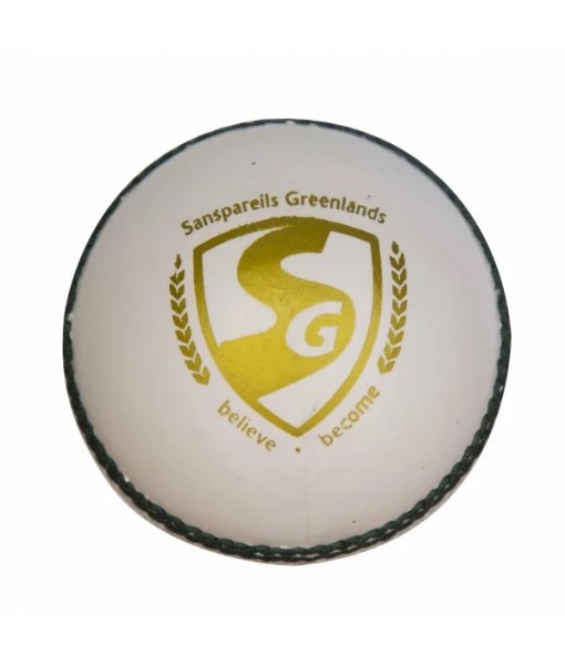 SG CLUB WHTE LEATHER BALL